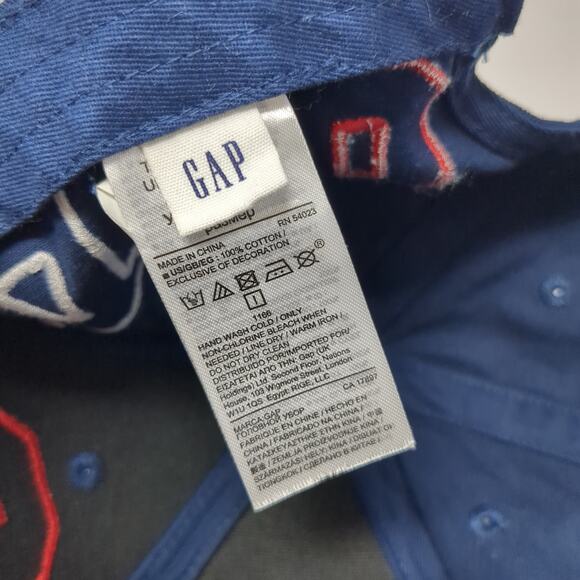 Gap Slideback Baseball Cap Blue One Size Adjustable Embroidered Cotton - Picture 9 of 10